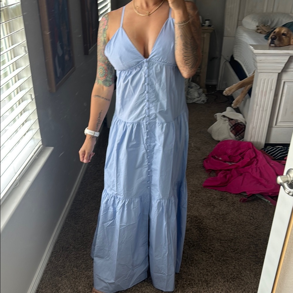Elegant Blue Maxi Dress